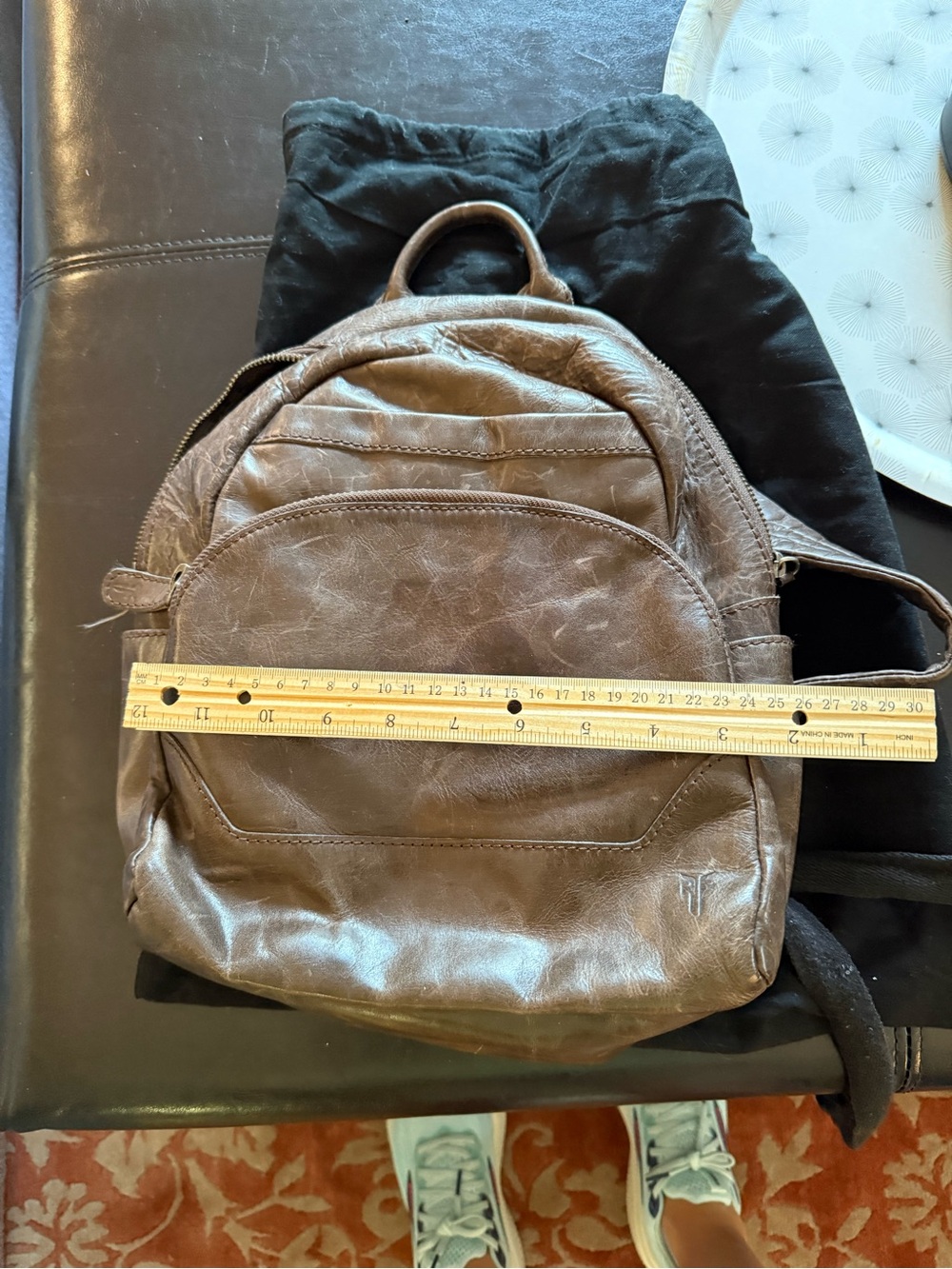 Frye Brown Leather Backpack - Picture 2 of 8